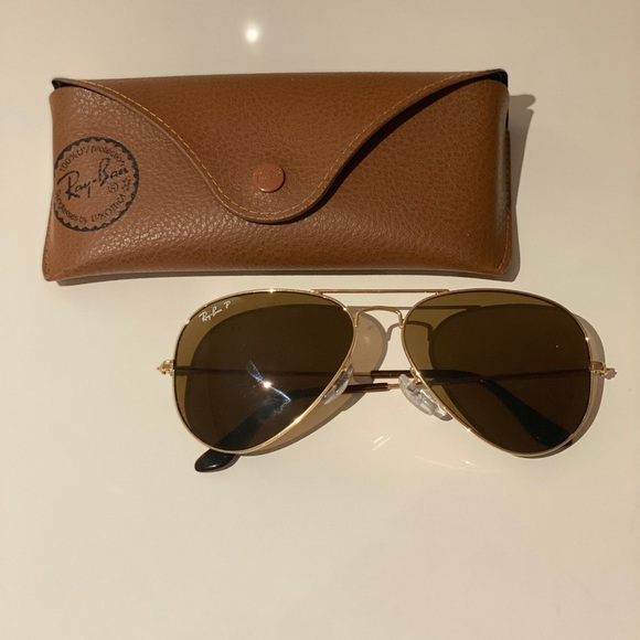 Brown polarized aviator sunglasses - Picture 2 of 2